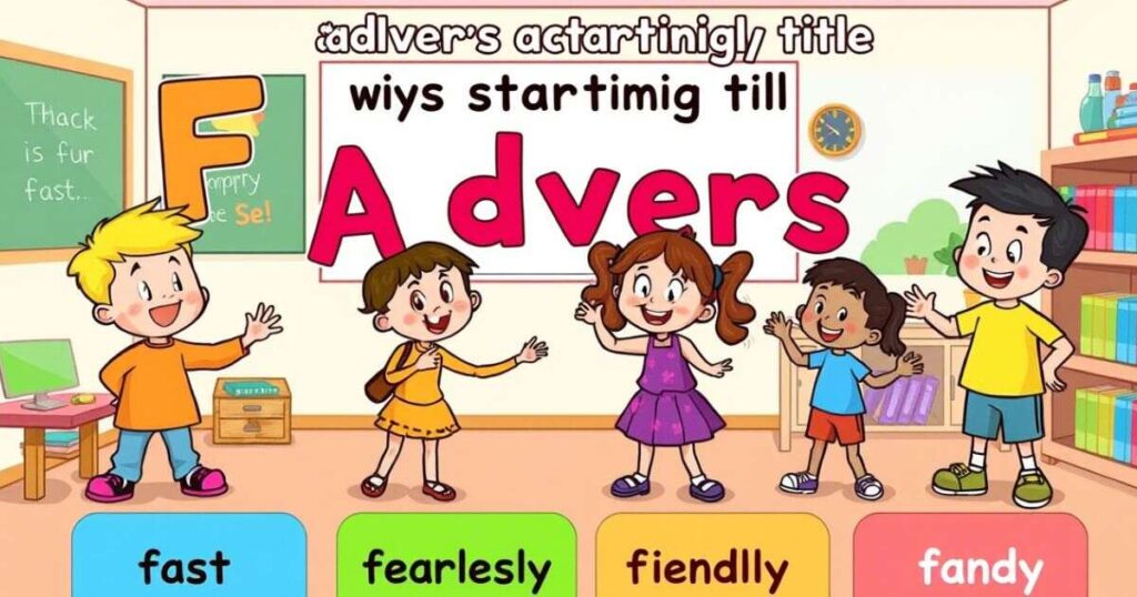 Adverbs That Start with F for Kids: