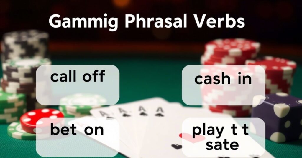 Gambling phrasal verbs