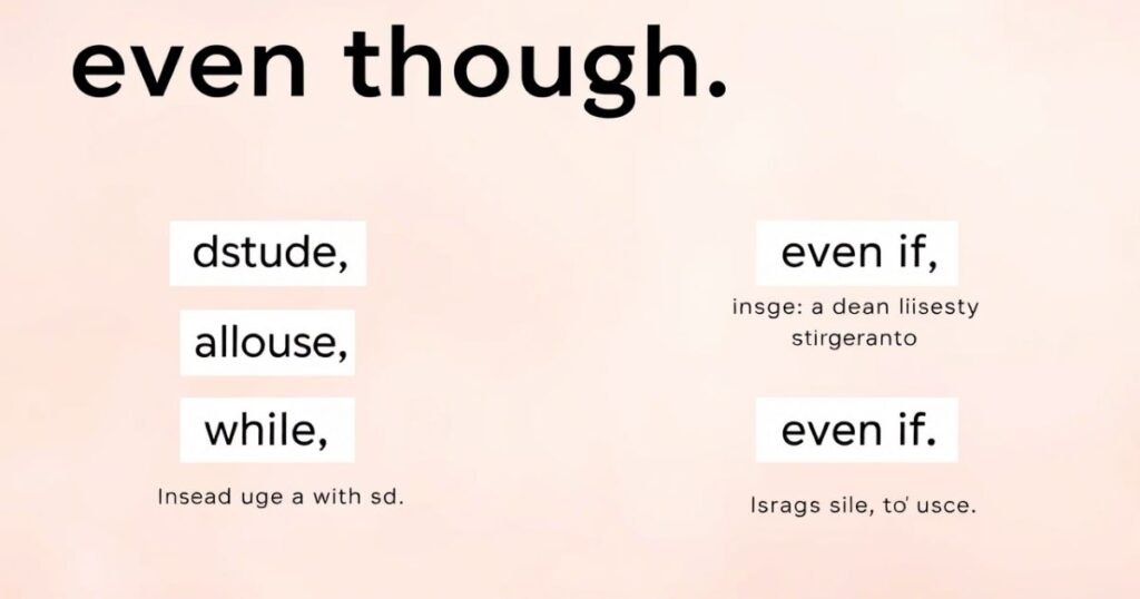 Synonyms for “Even Though” Include