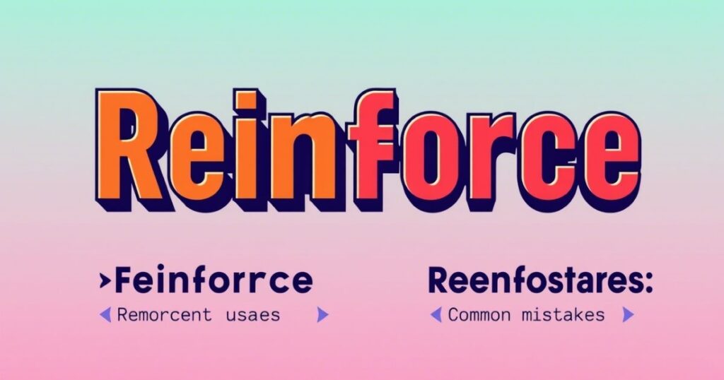 1. Spelling of Reinforce and Reenforce:
