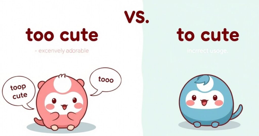 20 Main Differences Between Too Cute Meaning and To Cute