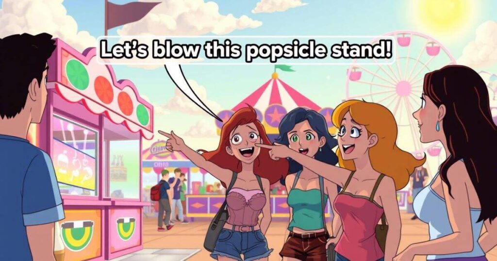 Origin of “let’s Blow This Popsicle Stand”