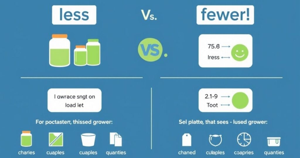 The Rules for Using Less and Fewer