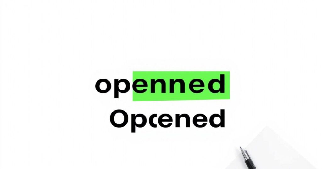 Which One Is Correct? opened or openned or Opened?